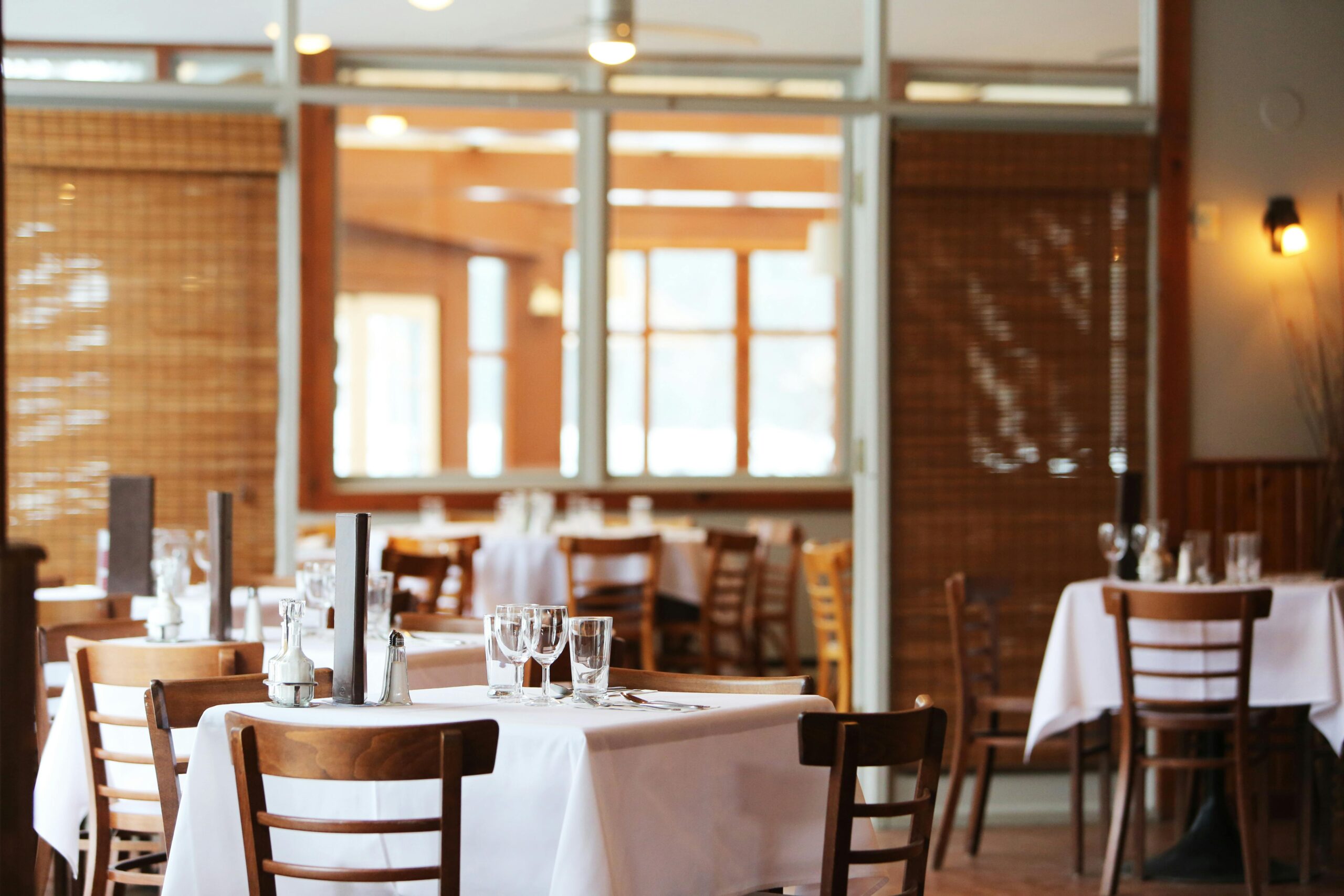 Dining area in restaurant