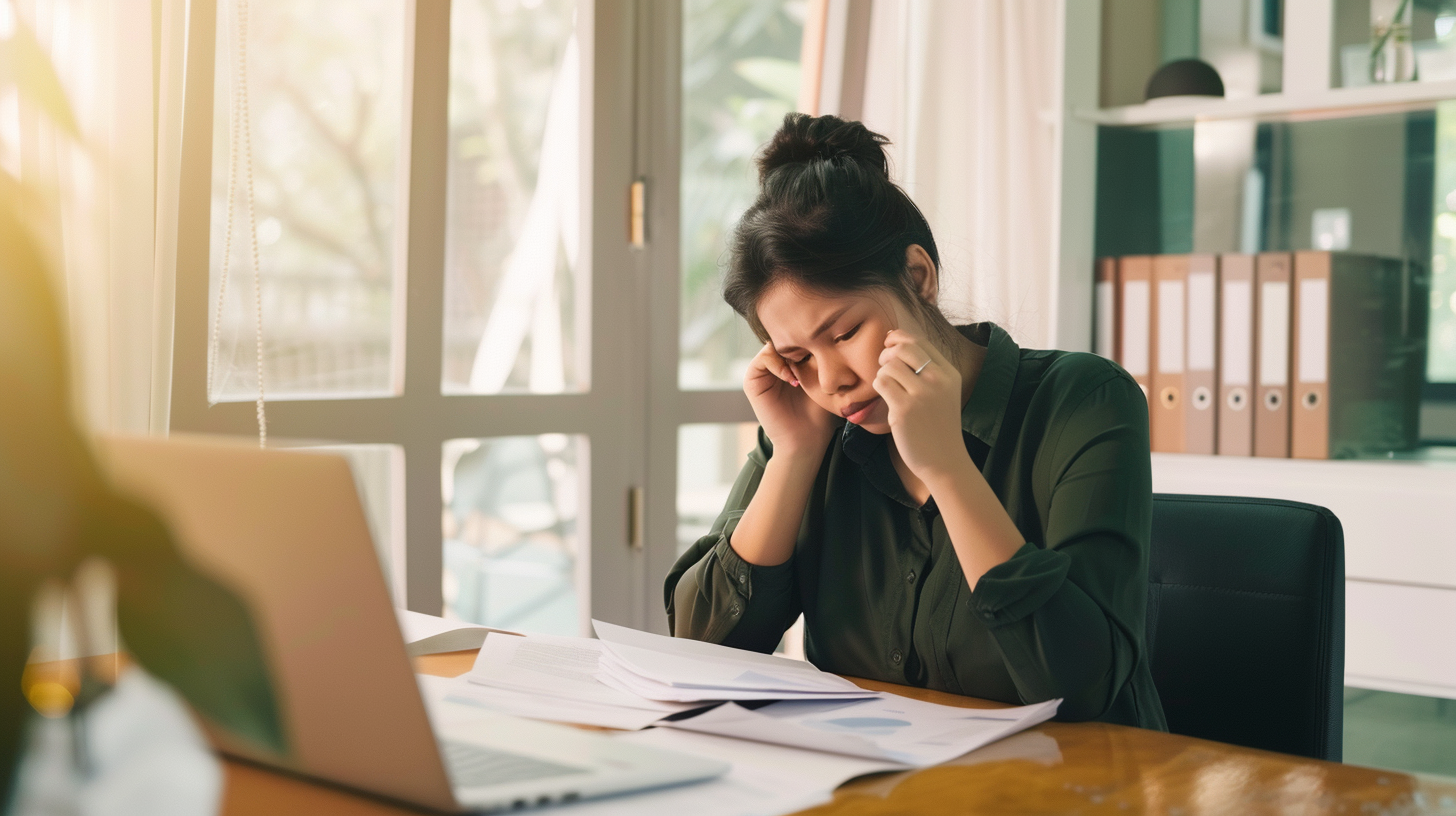 how much is dividend tax - woman sitting at table with documents