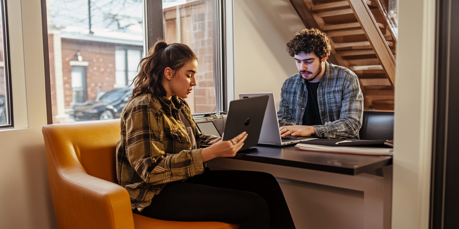 How To Do Payroll In Vermont - two people working on their laptop