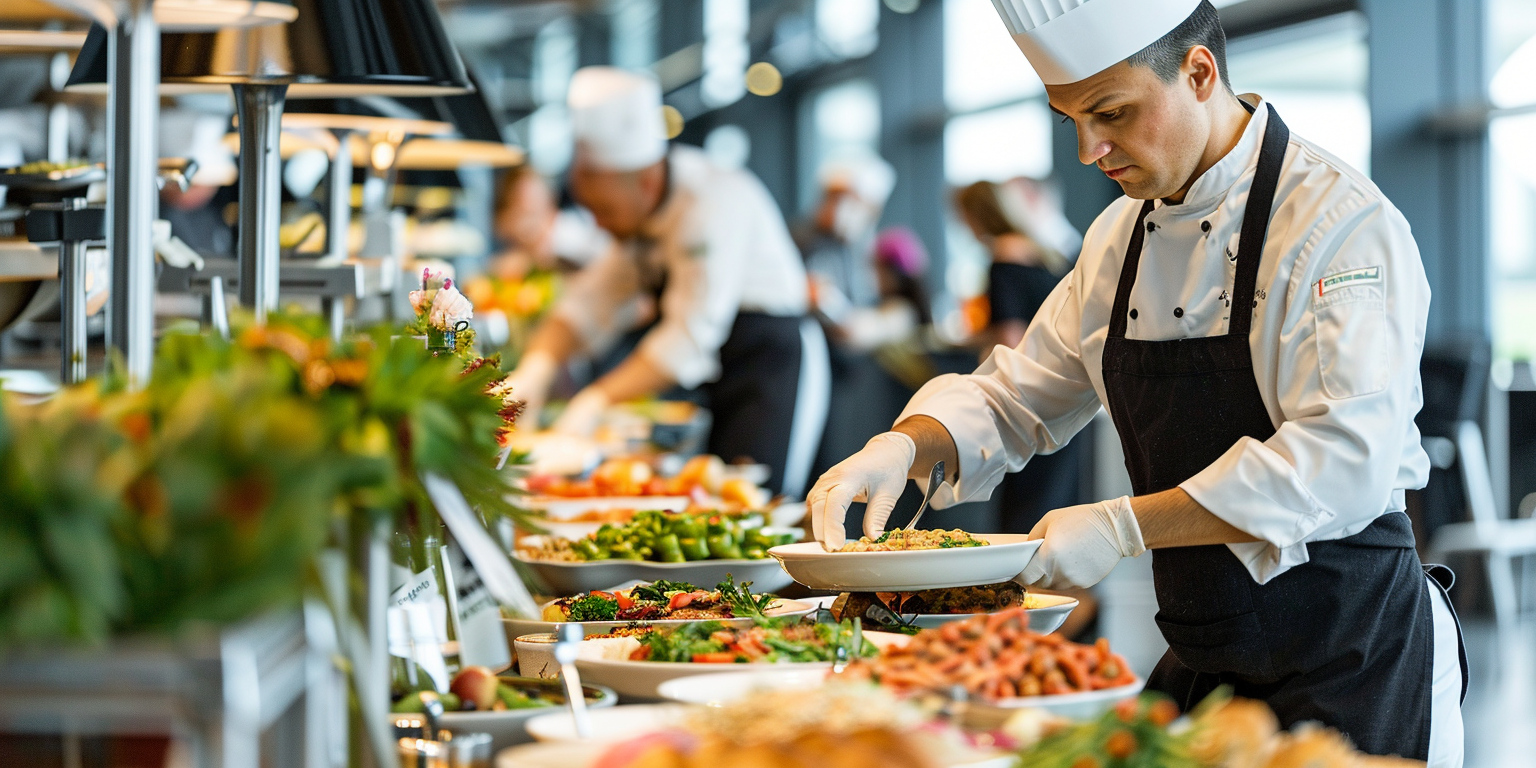 how to start a buffet restaurant - chef preparing food.