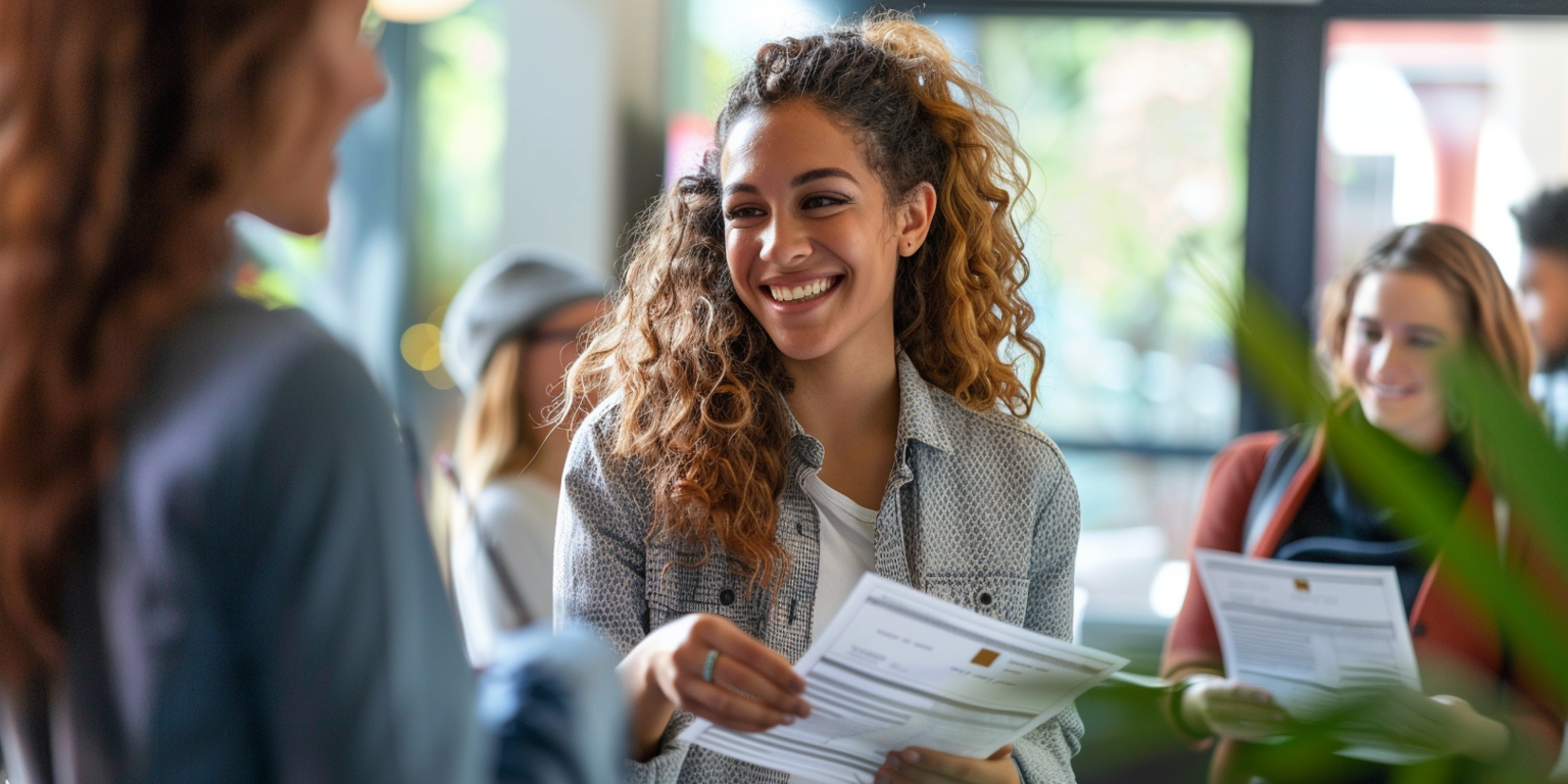 weekly payroll - woman with documents for payroll